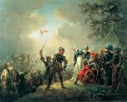 Christian August Lorentzen Dannebrog falling from the sky during the Battle of Lyndanisse France oil painting artist